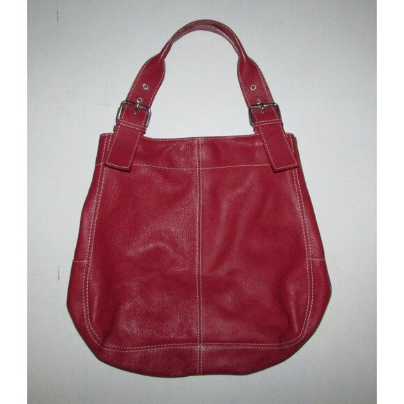 Maurizio Taiuti Red Leather Handbag Tote - Picture 2 of 15
